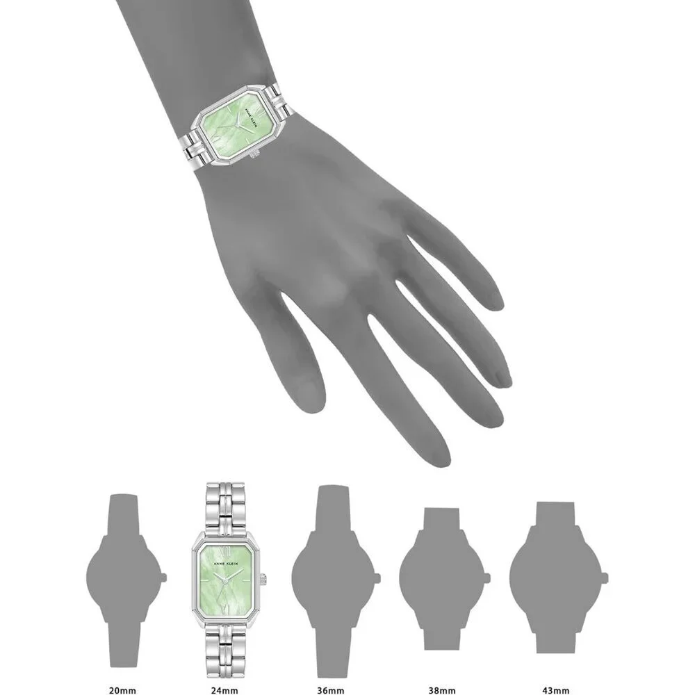 Women's Mint Green Stainless Steel Water Resistant Bracelet Adjustable Watch